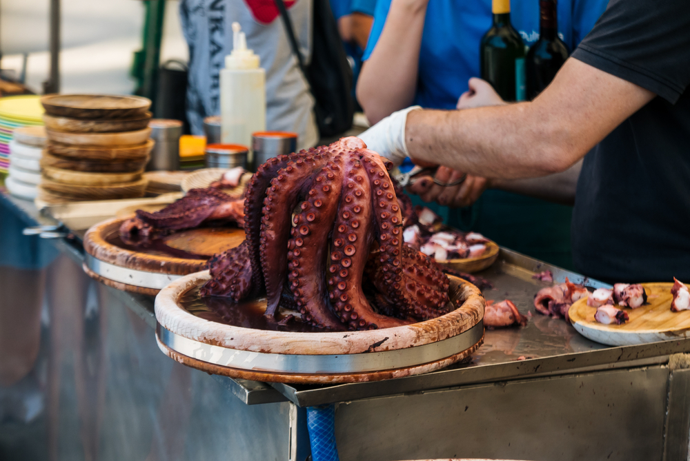 Traditional Galician octopus dish pulpo a feira