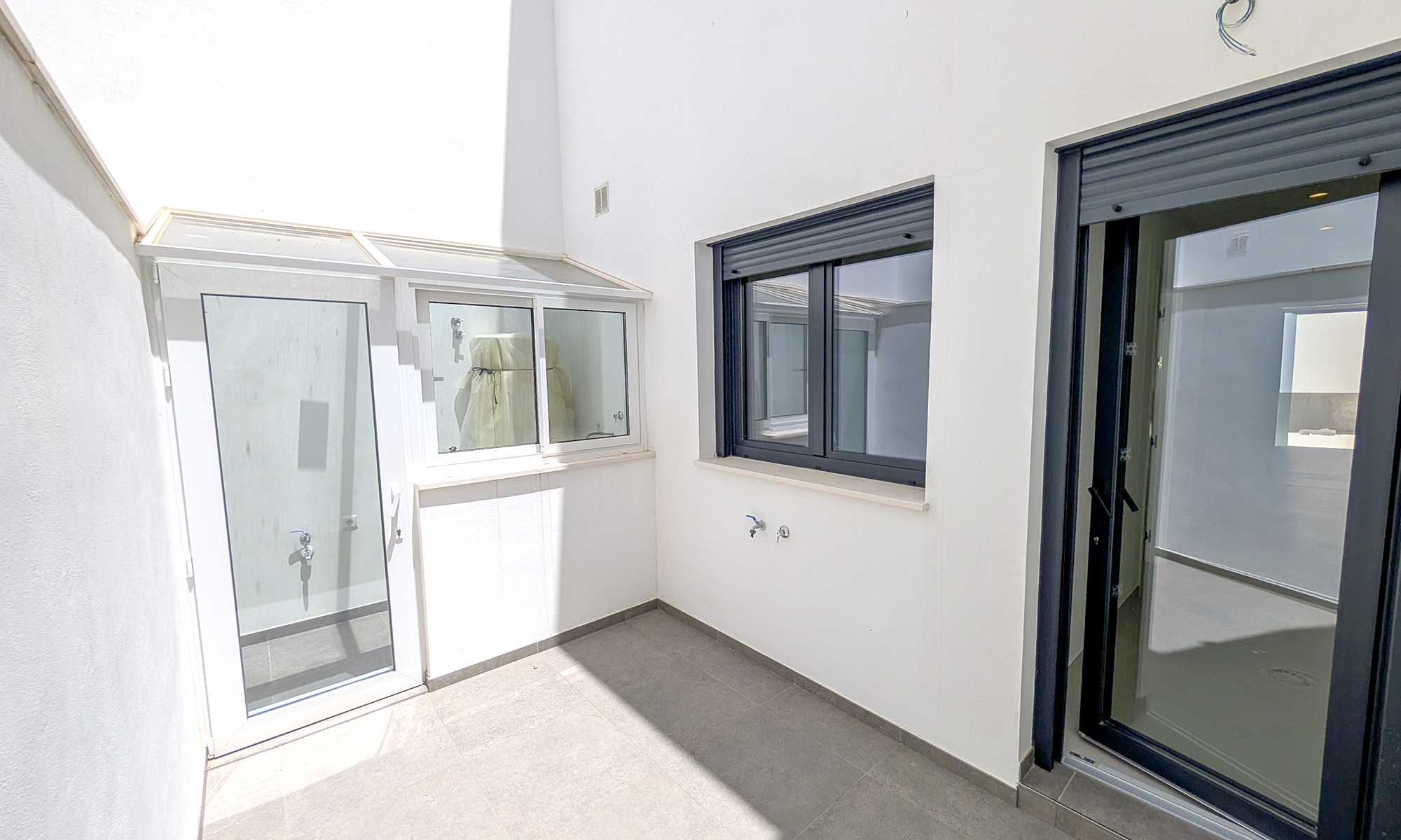 House patio and interior layout