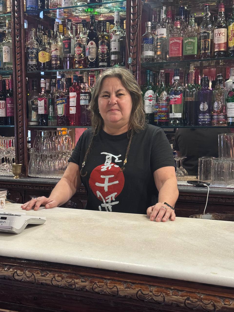 Waitress Anna at Café Sant Jaume
